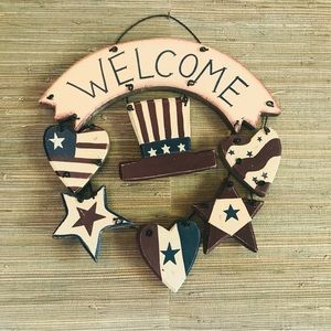 4th of July decor sign, Welcome Sign, Patriotic Decor, Wooden sign, Farmhouse